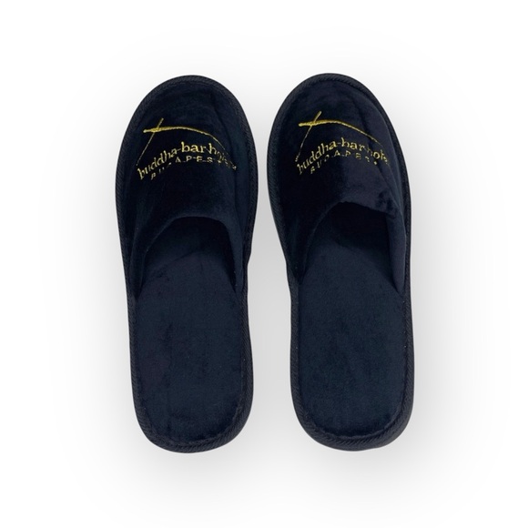 new Buddha-Bar Hotel Budapest ✪ Super Soft Spa Slippers ✪ Black + Gold ✪ Large - Picture 7 of 16